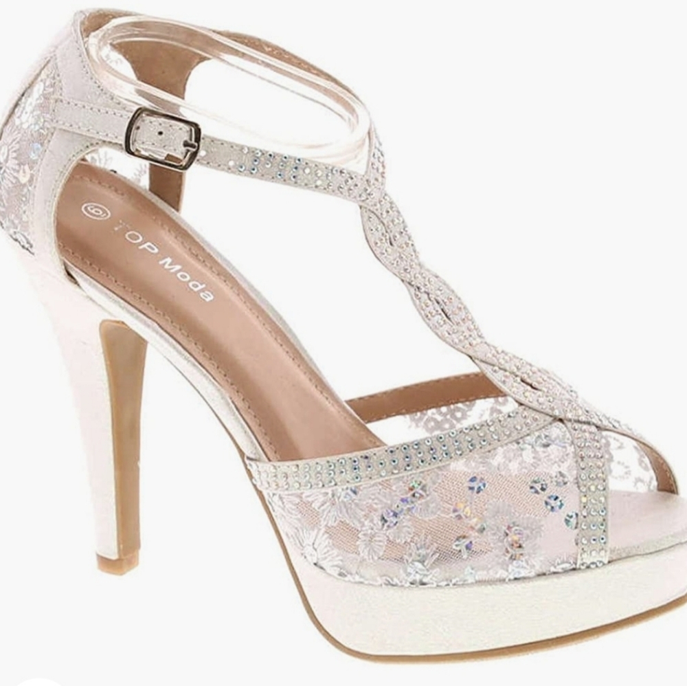 Open toe high heel sandals